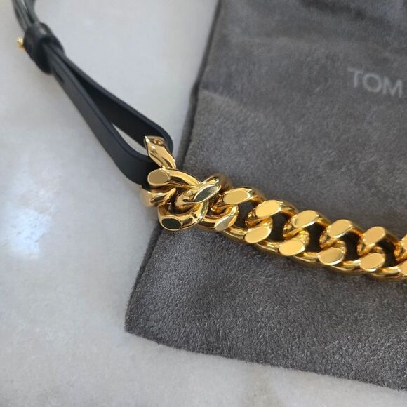 Tom Ford chain leather belt New size M - Picture 4 of 8
